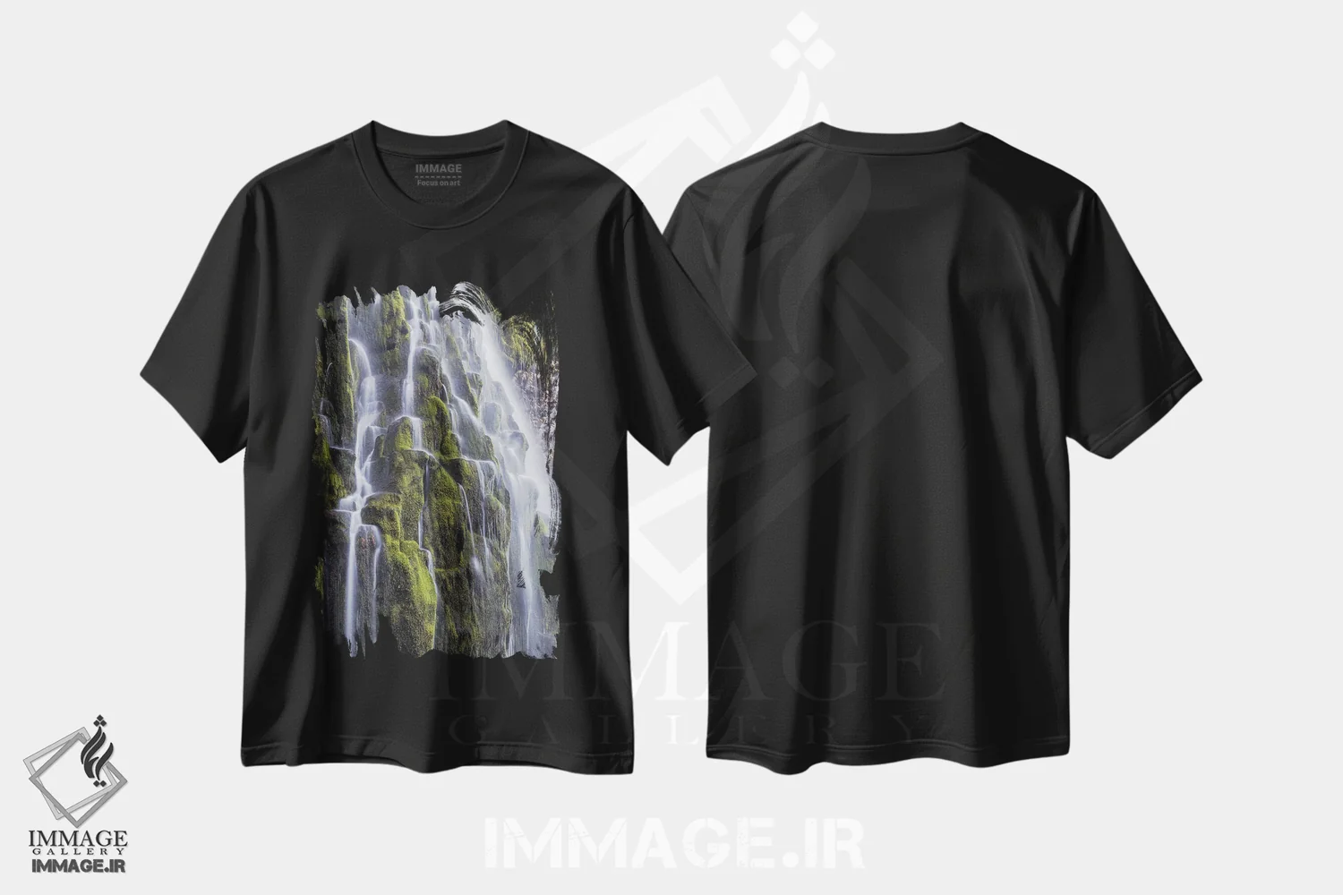 تیشرت مشکی طرح دار آثار گرگ وینستون - immage.ir