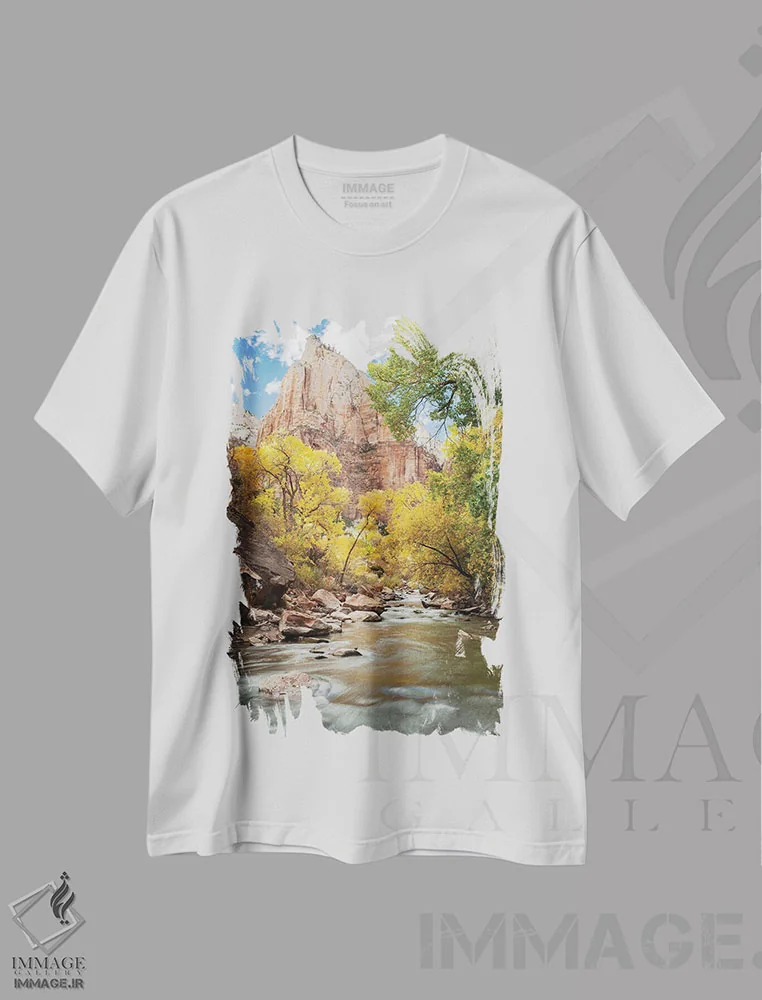 تیشرت سفید طرح دار آثار گرگ وینستون - immage.ir