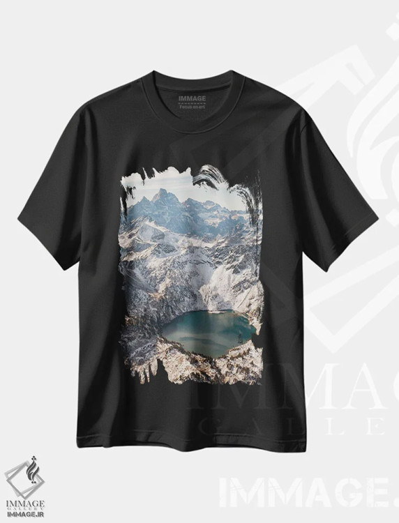 تیشرت مشکی طرح دار آثار گرگ وینستون - immage.ir