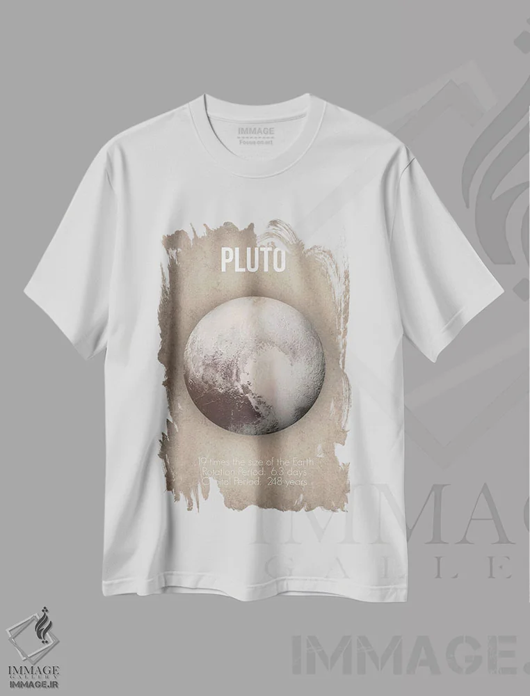تیشرت سفید طرح دار پلوتو، دکور معاصر اثر گت یور نرد آن | immage.ir