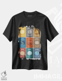 تیشرت مشکی طرح دار کلاژ مجموعه سیارات ۱، دکور معاصر اثر گت یور نرد آن | immage.ir
