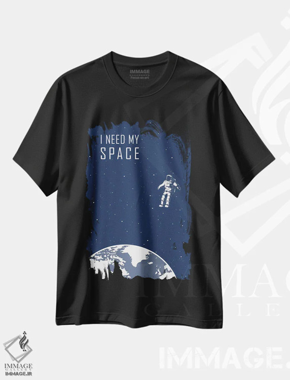 تیشرت مشکی طرح دار به فضای شخصی ام نیاز دارم، دکور معاصر اثر گت یور نرد آن | immage.ir