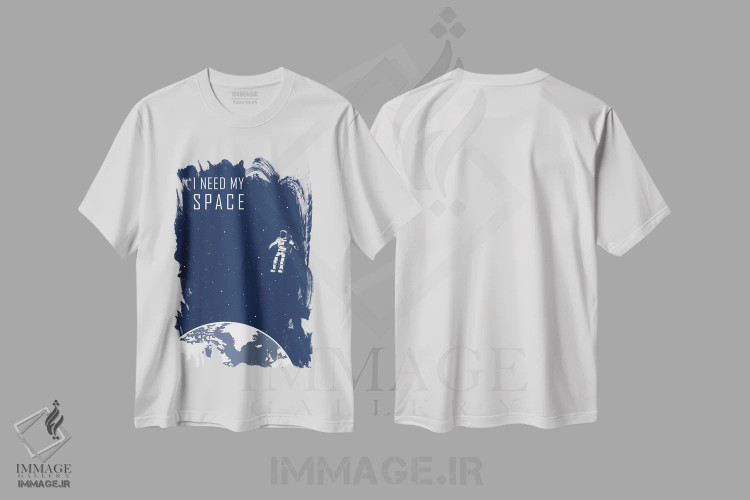 تیشرت سفید طرح دار به فضای شخصی ام نیاز دارم، دکور معاصر اثر گت یور نرد آن | فروشگاه ایماژ