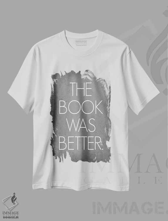 تیشرت سفید طرح دار کتاب بهتر بود، دکور معاصر اثر گت یور نرد آن | فروشگاه ایماژ