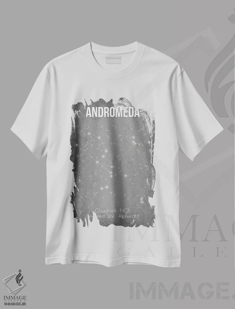تیشرت سفید طرح دار آندرومدا، دکور معاصر اثر گت یور نرد آن | immage.ir