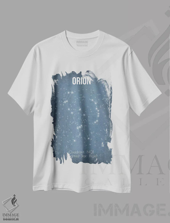 تیشرت سفید طرح دار برج شکارچی، دکور معاصر اثر گت یور نرد آن | فروشگاه ایماژ