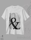 تیشرت سفید طرح دار نماد "&"، تزئینی اثر گت یور نرد آن | فروشگاه ایماژ