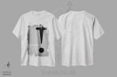 تیشرت سفید طرح دار نقطه تأیید، تزئینی اثر گت یور نرد آن | immage.ir