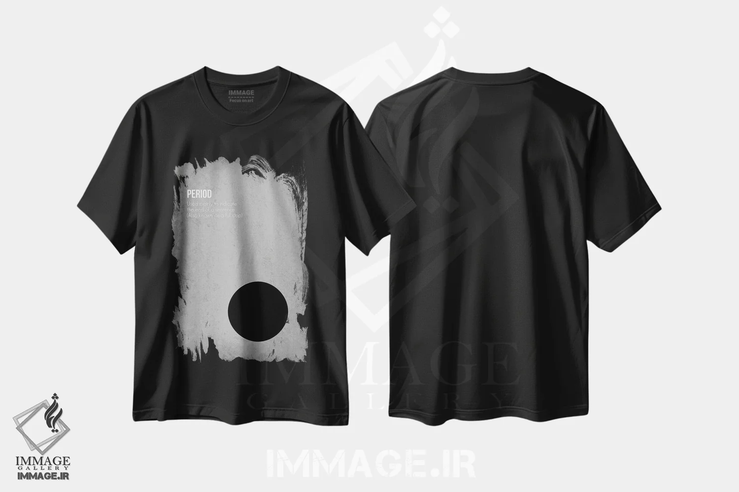 تیشرت مشکی طرح دار نقطه، تزئینی اثر گت یور نرد آن | immage.ir
