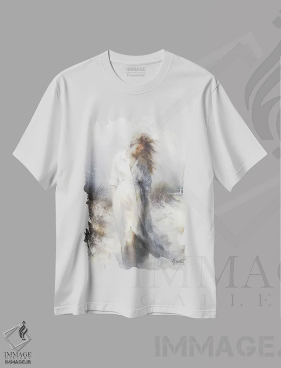 تیشرت سفید طرح دار رویایی، تزئینی اثر ویلم هنراتس | فروشگاه ایماژ
