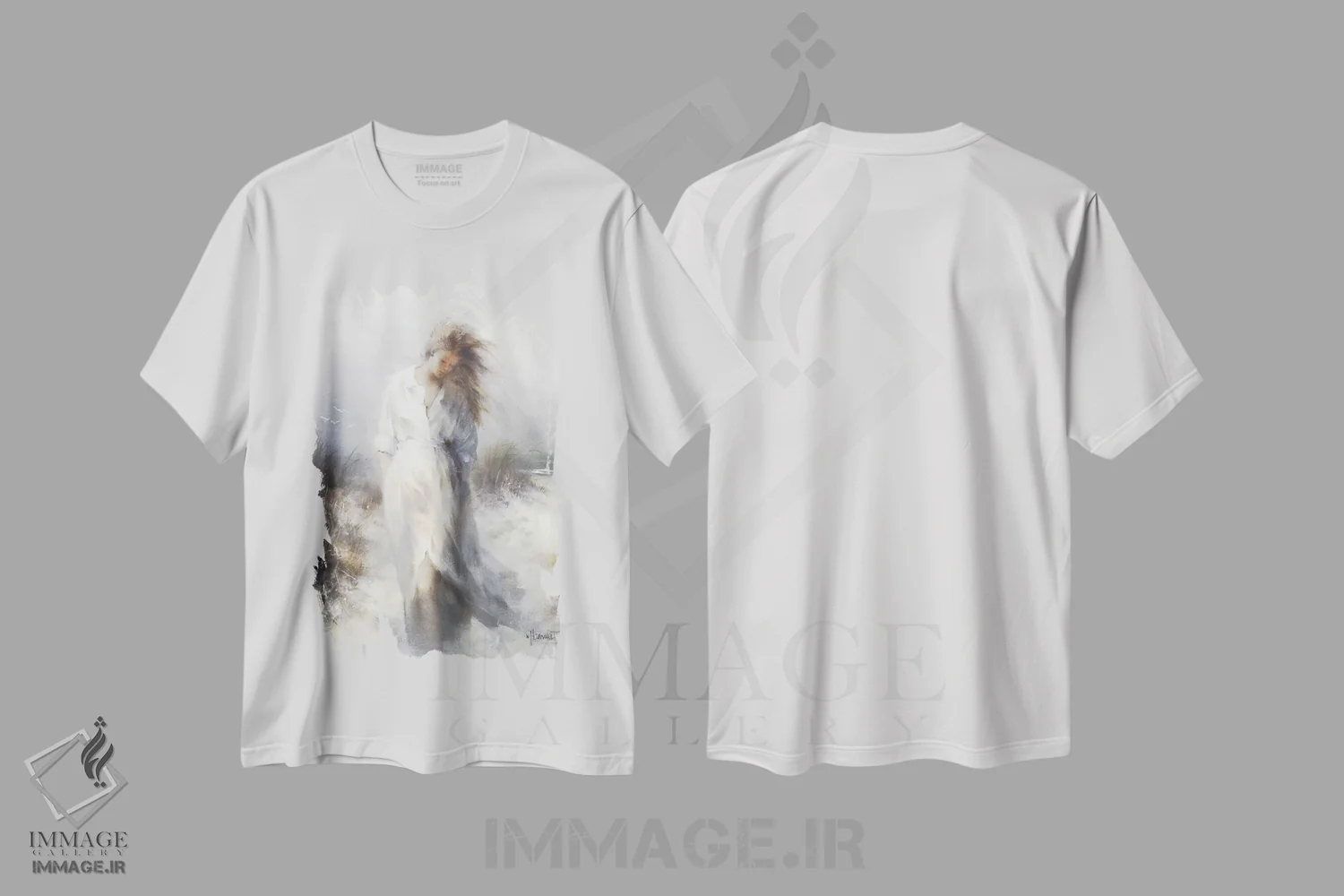 تیشرت سفید طرح دار رویایی، تزئینی اثر ویلم هنراتس | فروشگاه ایماژ