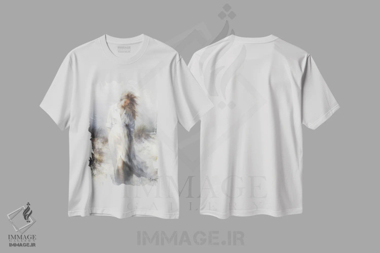 تیشرت سفید طرح دار رویایی، تزئینی اثر ویلم هنراتس | فروشگاه ایماژ