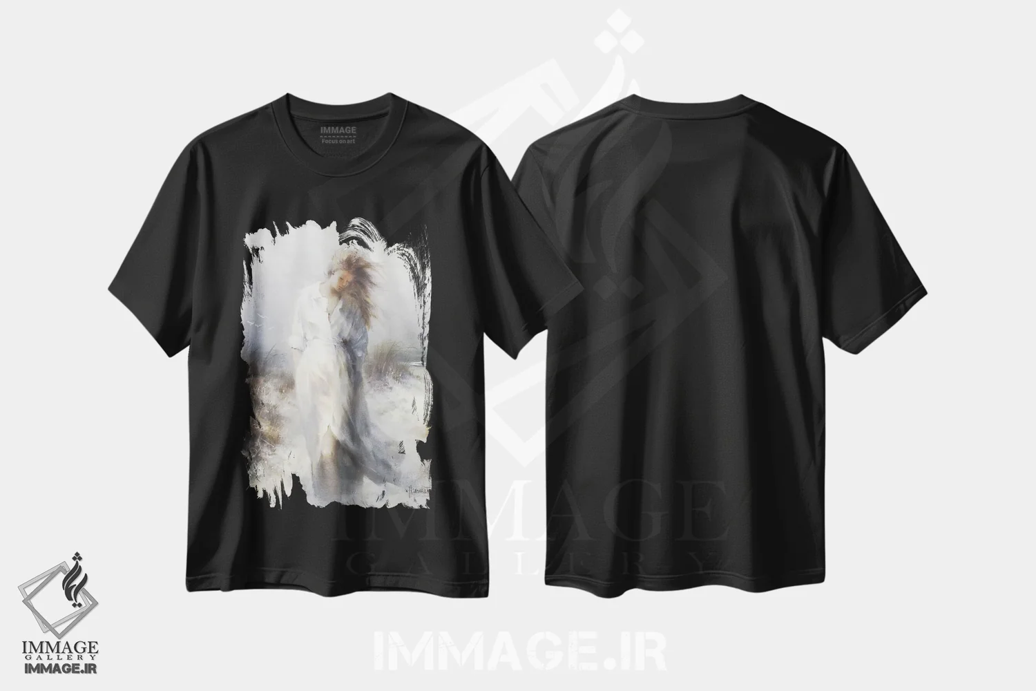تیشرت مشکی طرح دار رویایی، تزئینی اثر ویلم هنراتس | immage.ir