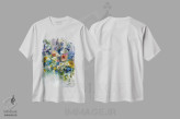تیشرت سفید طرح دار برداشت گلگون، تزئینی اثر ویلم هنراتس | فروشگاه ایماژ