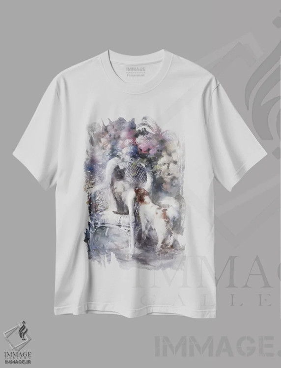 تیشرت سفید طرح دار دوستی ۱، تزئینی اثر ویلم هنراتس | فروشگاه ایماژ