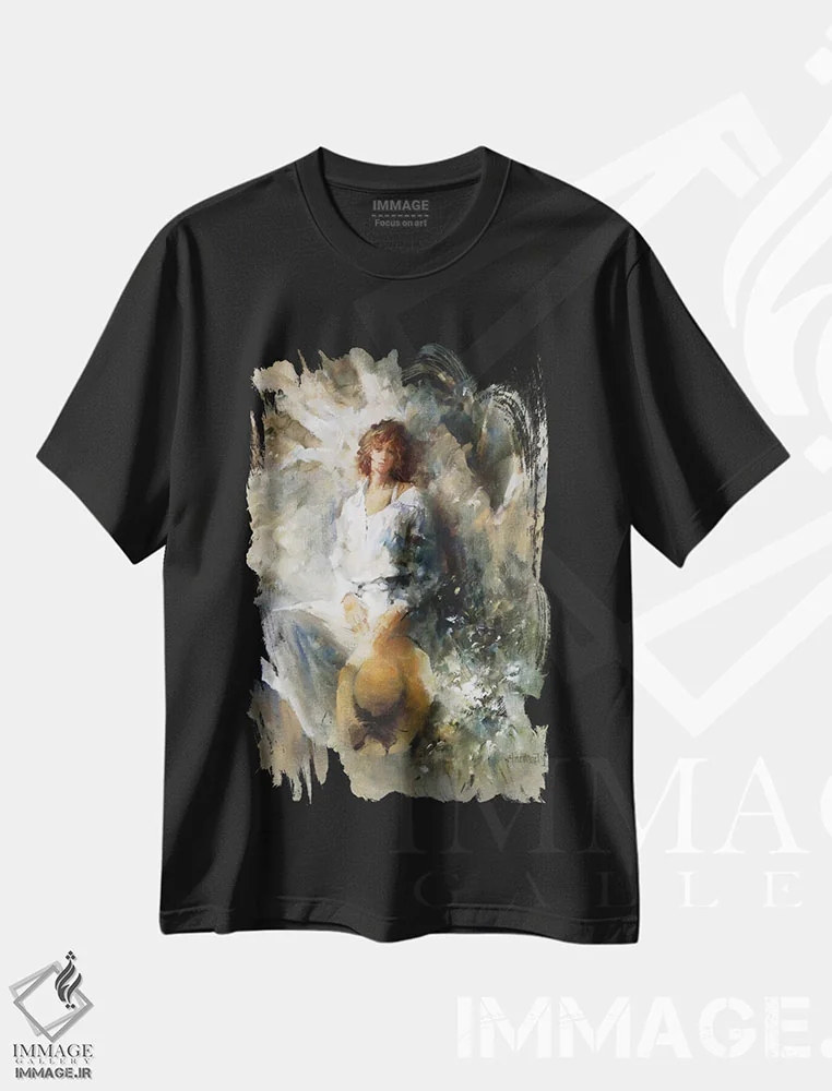 تیشرت مشکی طرح دار آزادی، تزئینی اثر ویلم هنراتس | فروشگاه ایماژ