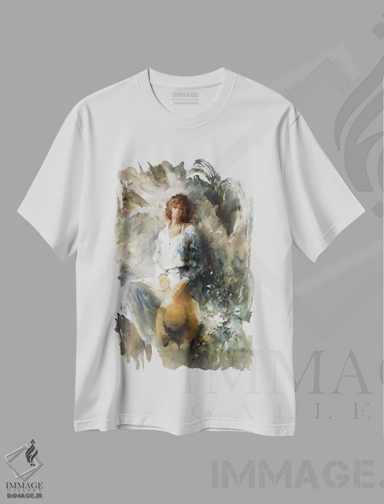 تیشرت سفید طرح دار آزادی، تزئینی اثر ویلم هنراتس | immage.ir