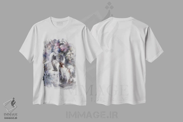 تیشرت سفید طرح دار دوستی ۱، تزئینی اثر ویلم هنراتس | فروشگاه ایماژ