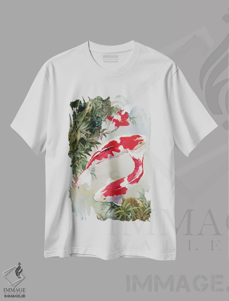 تیشرت سفید طرح دار کوی ۱، تزئینی اثر ویلم هنراتس | immage.ir