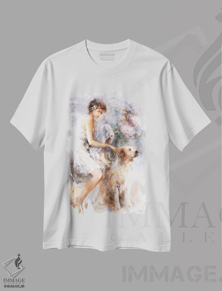 تیشرت سفید طرح دار دوستی ۲، تزئینی اثر ویلم هنراتس | immage.ir
