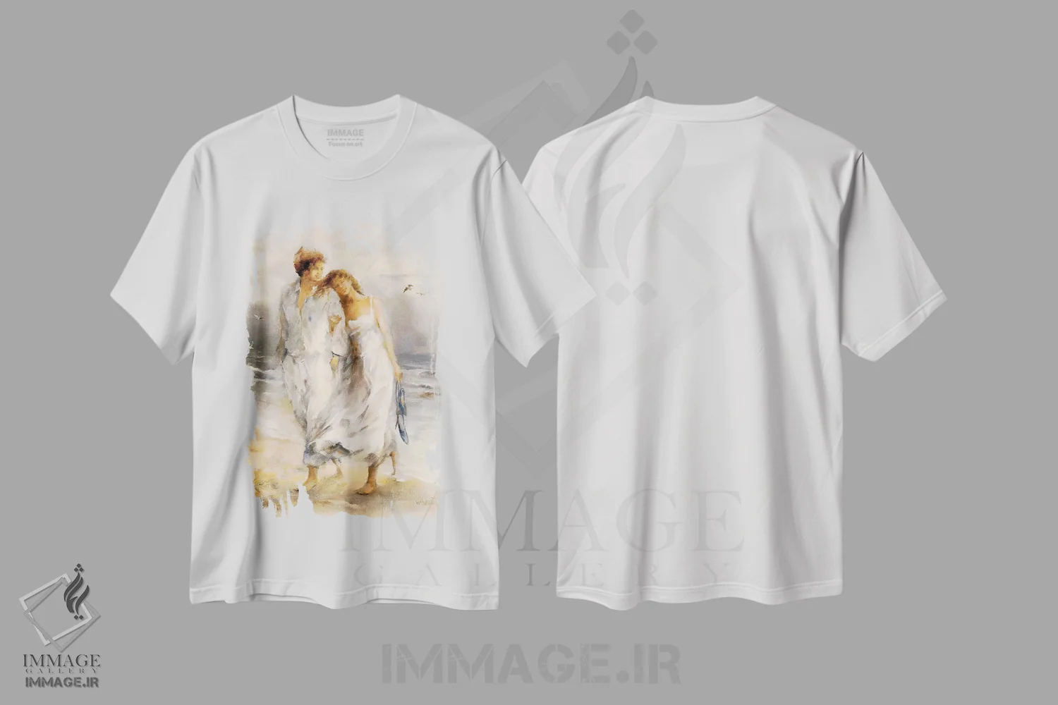 تیشرت سفید طرح دار عاشق، تزئینی اثر ویلم هنراتس | فروشگاه ایماژ