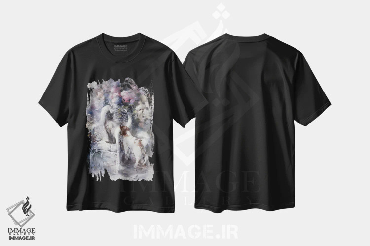 تیشرت مشکی طرح دار دوستی ۱، تزئینی اثر ویلم هنراتس | immage.ir