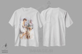 تیشرت سفید طرح دار دوستی ۲، تزئینی اثر ویلم هنراتس | immage.ir