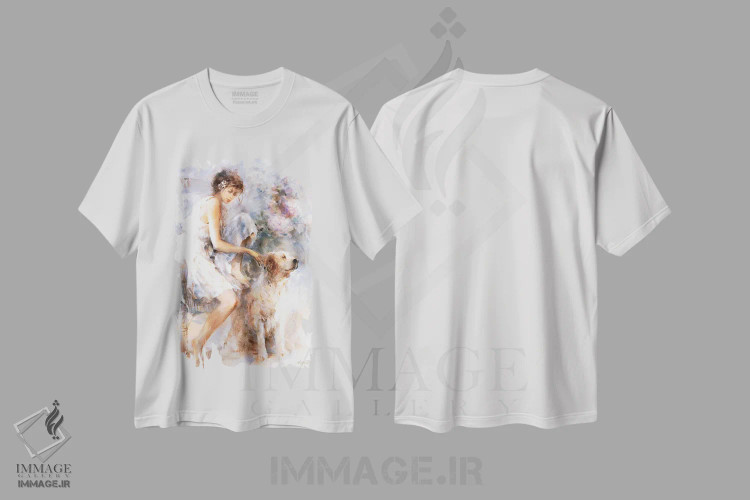 تیشرت سفید طرح دار دوستی ۲، تزئینی اثر ویلم هنراتس | immage.ir