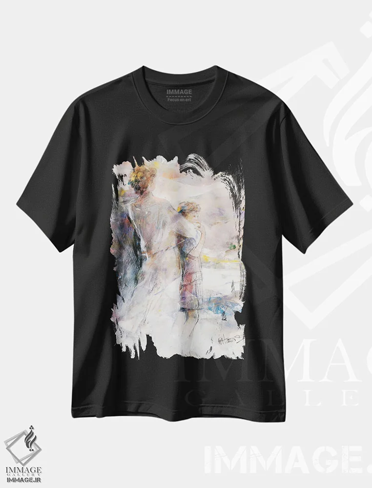 تیشرت مشکی طرح دار پسر من، تزئینی اثر ویلم هنراتس | فروشگاه ایماژ