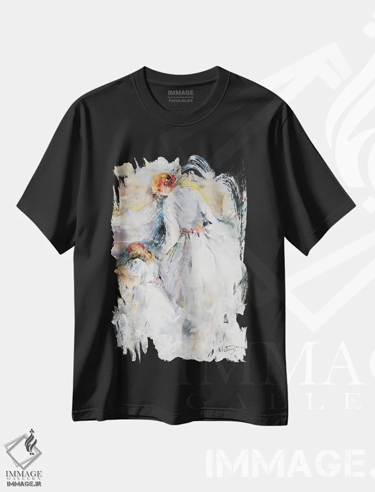 تیشرت مشکی طرح دار دختر من، تزئینی اثر ویلم هنراتس | immage.ir