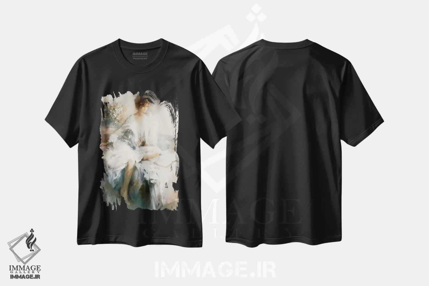 تیشرت مشکی طرح دار مدیتیشن، تزئینی اثر ویلم هنراتس | immage.ir