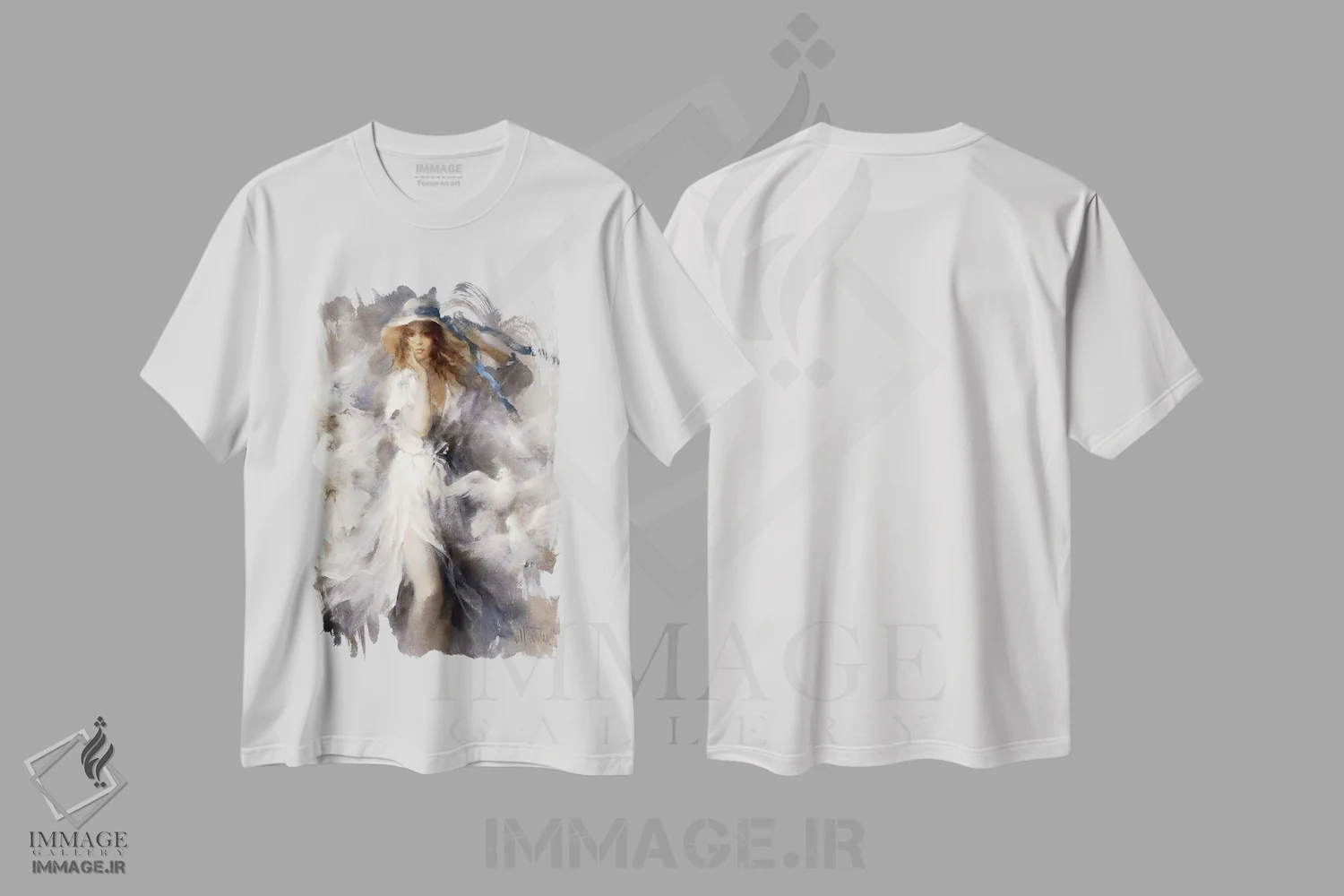 تیشرت سفید طرح دار کبوترها، تزئینی اثر ویلم هنراتس | فروشگاه ایماژ