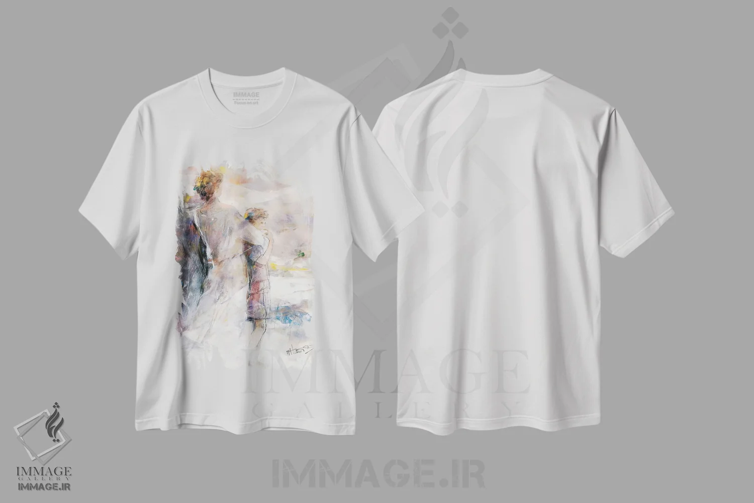 تیشرت سفید طرح دار پسر من، تزئینی اثر ویلم هنراتس | immage.ir