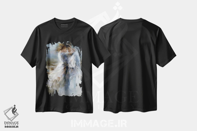 تیشرت مشکی طرح دار اطلاعیه خصوصی، تزئینی اثر ویلم هنراتس | فروشگاه ایماژ