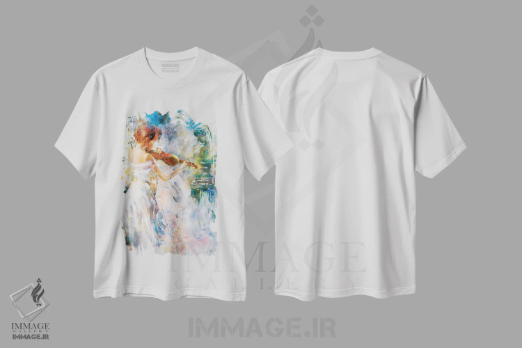 تیشرت سفید طرح دار آرامش در بازی، تزئینی اثر ویلم هنراتس | immage.ir
