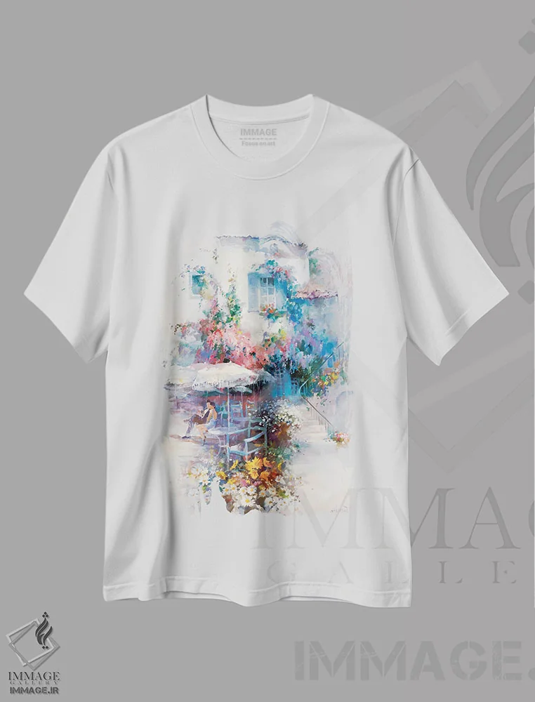 تیشرت سفید طرح دار طلای تابستانی، تزئینی اثر ویلم هنراتس | immage.ir