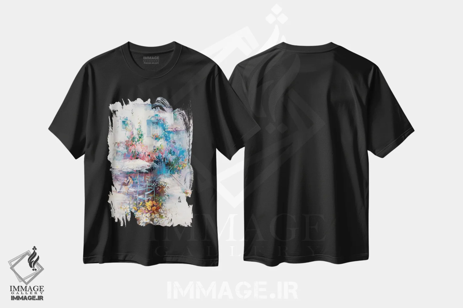 تیشرت مشکی طرح دار طلای تابستانی، تزئینی اثر ویلم هنراتس | فروشگاه ایماژ