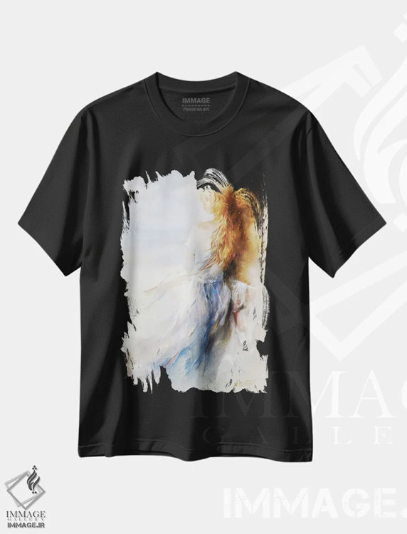 تیشرت مشکی طرح دار با هم، تزئینی اثر ویلم هنراتس | immage.ir
