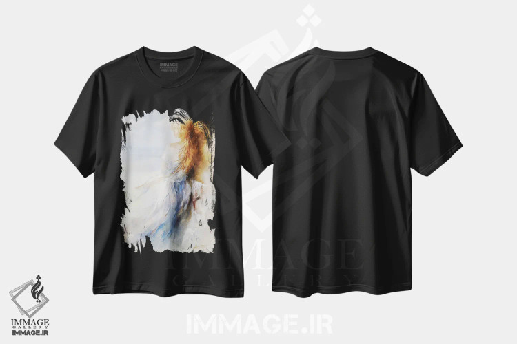 تیشرت مشکی طرح دار با هم، تزئینی اثر ویلم هنراتس | immage.ir