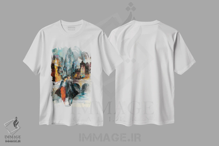 تیشرت سفید طرح دار رمانس ۱، تزئینی اثر ویلم هنراتس | فروشگاه ایماژ