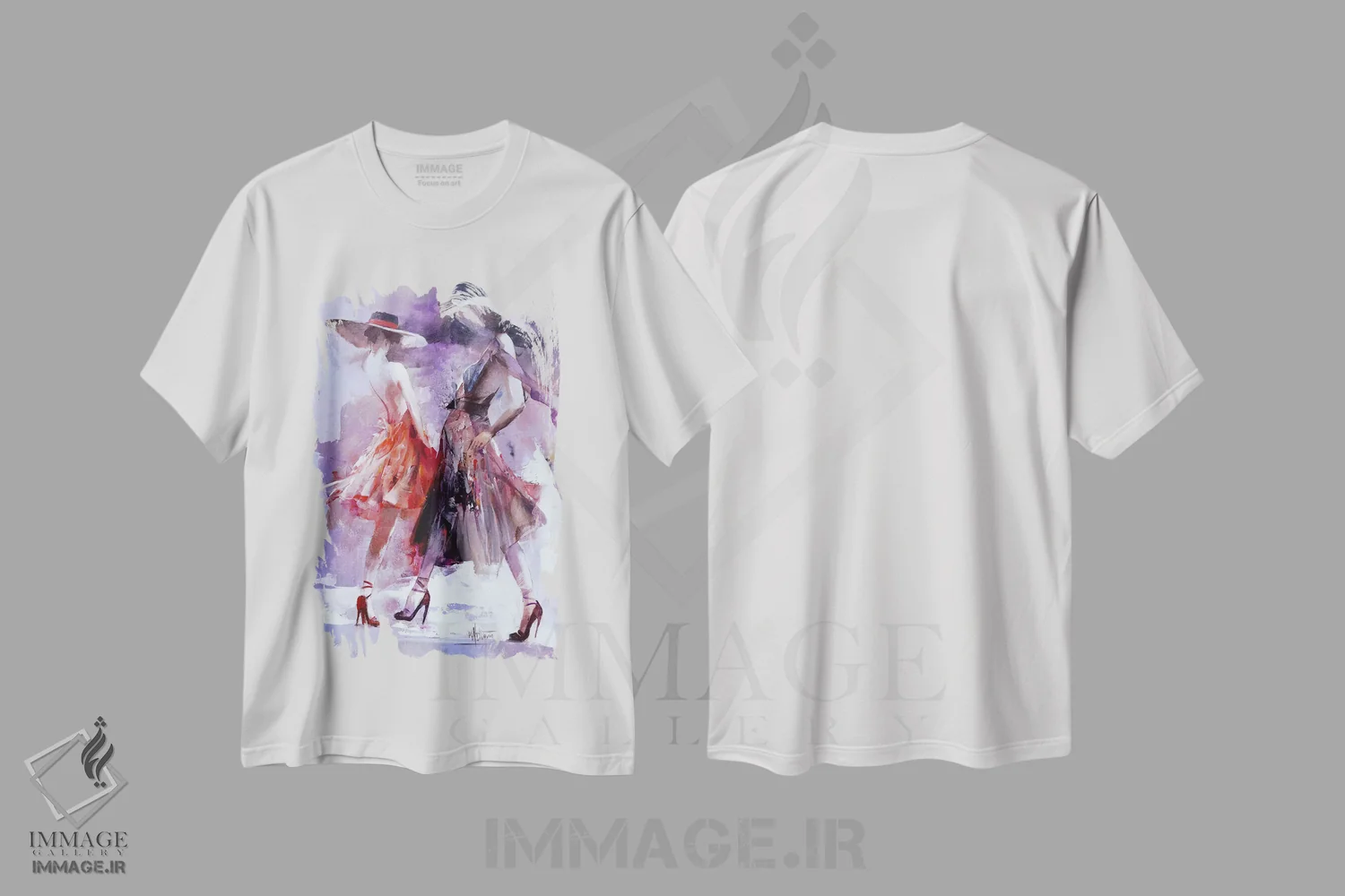تیشرت سفید طرح دار نمایش، تزئینی اثر ویلم هنراتس | فروشگاه ایماژ