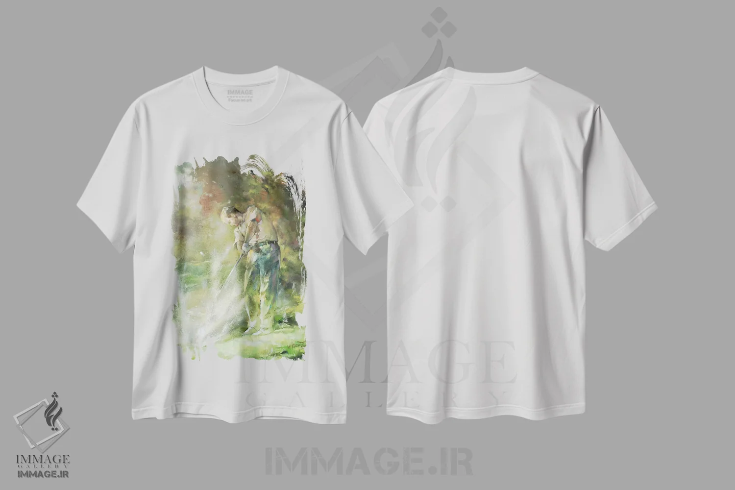 تیشرت سفید طرح دار یک ضربه بی نقص، تزئینی اثر ویلم هنراتس | immage.ir