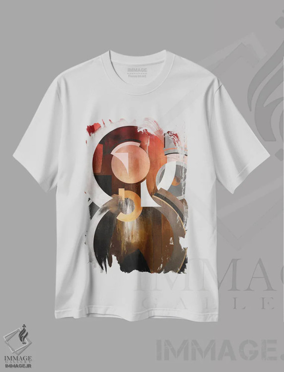 تیشرت سفید طرح دار کانونی اثر کی سی هکستون | فروشگاه ایماژ