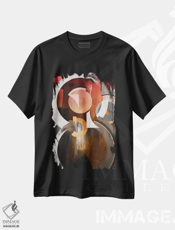 تیشرت مشکی طرح دار کانونی اثر کی سی هکستون | immage.ir