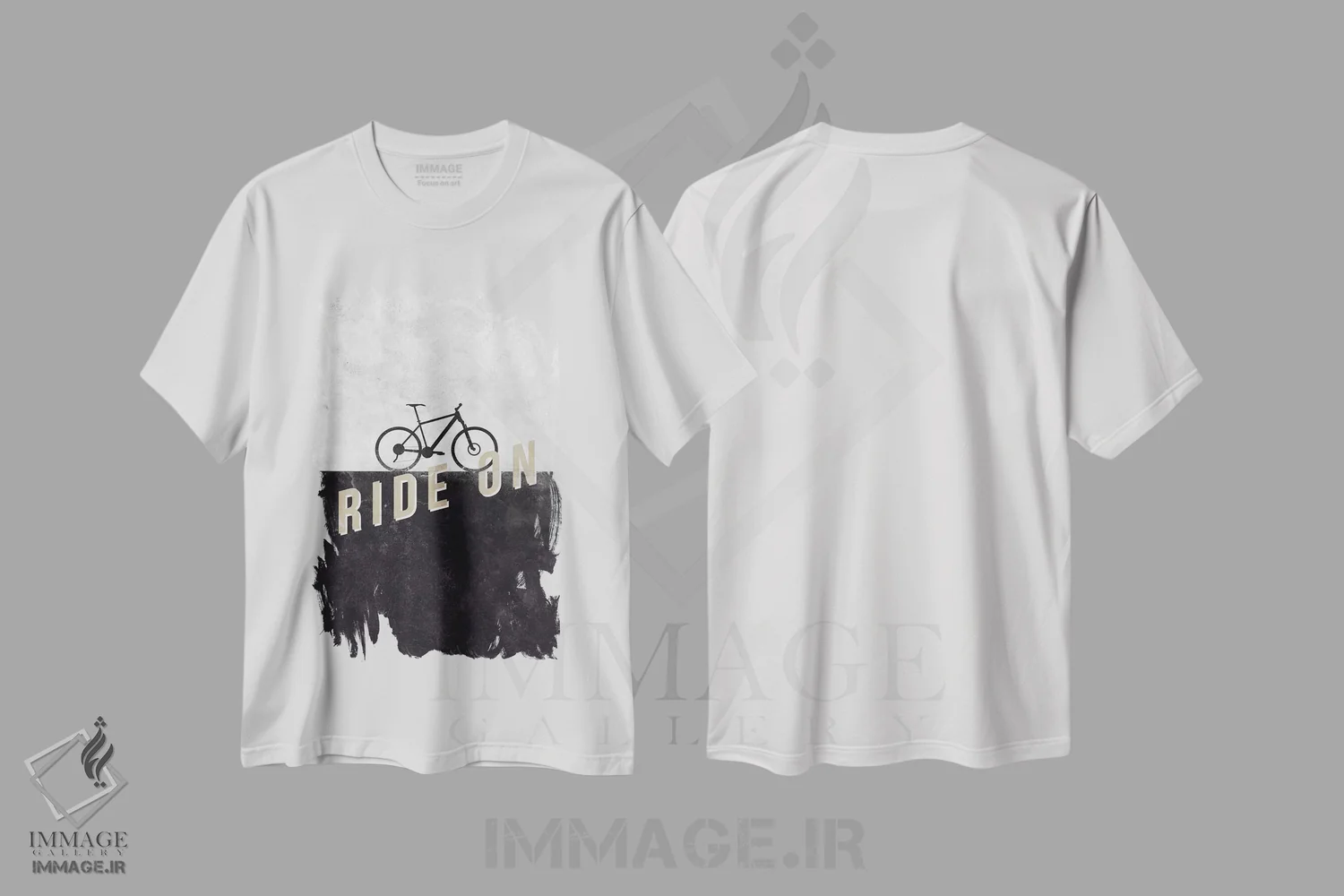 تیشرت سفید طرح دار به راه ادامه بده، تایپوگرافی اثر هانس بیر | immage.ir