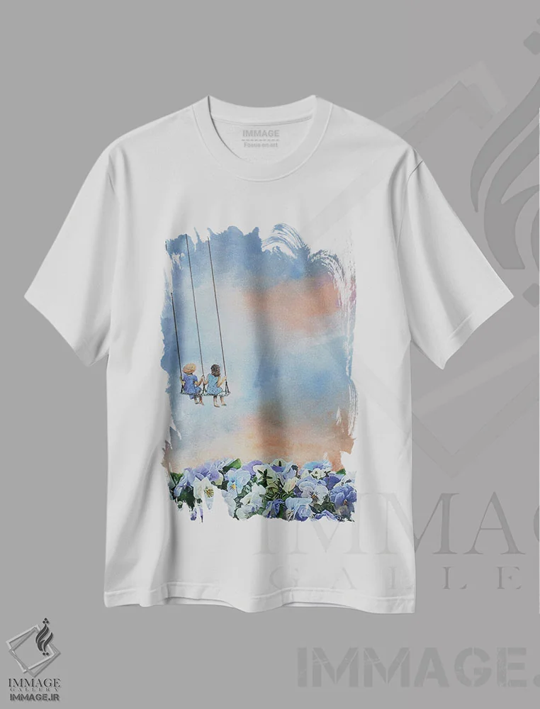 تیشرت سفید طرح دار بهترین دوستم ۲، دکور معاصر اثر هانک پره بوم | فروشگاه ایماژ