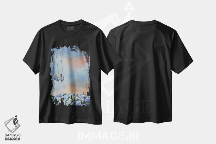 تیشرت مشکی طرح دار بهترین دوستم ۲، دکور معاصر اثر هانک پره بوم | immage.ir