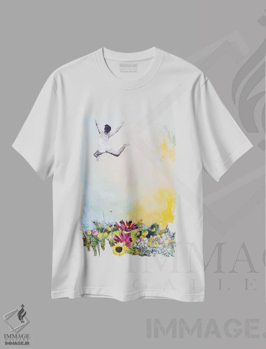 تیشرت سفید طرح دار تابستان و راحتی زندگی ۲، دکور معاصر اثر هانک پره بوم | فروشگاه ایماژ