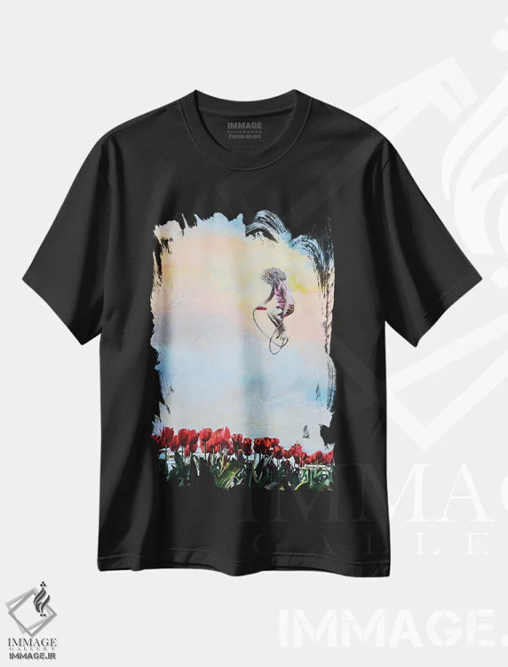 تیشرت مشکی طرح دار پرش به داخل، دکور معاصر اثر هانک پره بوم | immage.ir