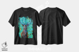 تیشرت مشکی طرح دار پادشاه جنگل، تزئینی اثر هایدی بارنت | immage.ir